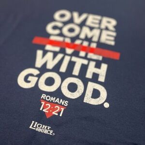 Navy Graphic long sleeve T-Shirt with Inspirational Quote